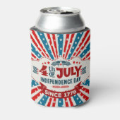 レトロ7月4日クーラーボックス 缶クーラー (缶裏面)