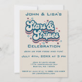 レトロ7月4日パーティの招待状 招待状 (正面)