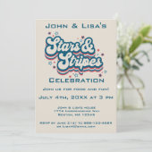 レトロ7月4日パーティの招待状 招待状 (スタンド正面)