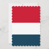 レトロ7月4日プールパーティー赤白青 招待状 (裏面)