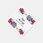 レトロ7月4日4th夏パーティーカクテル スタンダードカクテルナプキン (角)