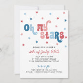 レトロ7月4日BBQパーティの招待状 招待状 (正面)