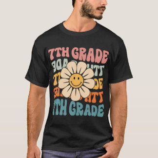 レトロ7級デイジーカラフル新学期 Tシャツ