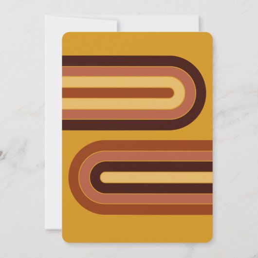 レトロ70のはっきりしたタイポグラフィレインボー結婚アー セーブザデート (裏面)