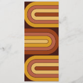 レトロ70のはっきりしたタイポグラフィレインボー結婚アー メニュー (裏面)