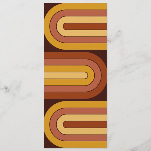 レトロ70のはっきりしたタイポグラフィレインボー結婚アー メニュー (裏面)