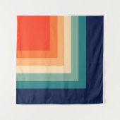 レトロ70のカラーパレット タペストリー (正面(横))