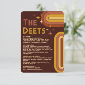 レトロ70のタイポグラフィレインボーアー結婚チの詳細 エンクロージャーカード (スタンド正面)