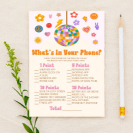 レトロ70のディスコあなたの電話の赤ちゃんシャワーのゲーム 便箋