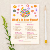 レトロ70のディスコあなたの電話の赤ちゃんシャワーのゲーム 便箋