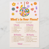 レトロ70のディスコあなたの電話の赤ちゃんシャワーのゲーム 便箋 (正面)