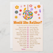 レトロ70のディスコは彼女はむしろ赤ちゃんシャワーのゲームをする 便箋 (正面/裏面)