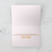 レトロ70のディスコボールグルービーベビー誕生日パーティー サンキューカード (内部)