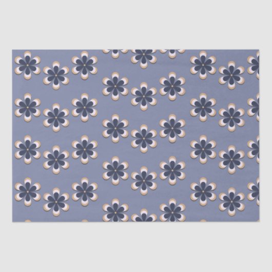 レトロ70のフラワーパワーイントゥデイズカラーズブライド 薄葉紙 (正面)