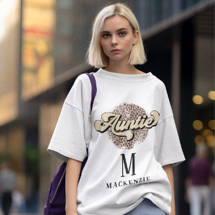 レトロ70のモノグラムと名前Groovy Auntieカスタム パーカ