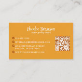 レトロ70のラジアルバーストGroovyタイポグラフィ 名刺 (裏面)