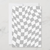 レトロ70のレースカーでレース任意の年齢誕生日 招待状 (裏面)