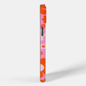 レトロ70のヴィンテージデイジーパターンオレンジピンク Case-Mate iPhoneケース (裏面 / 右)