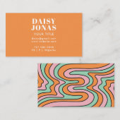 レトロ70の名刺抽象芸術 名刺 (正面/裏面)