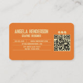 レトロ70の幾何形状ヴィンテージの色 名刺 (裏面)