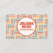 レトロ70のGroovyラインとQR名刺 名刺 (正面)