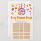 レトロ70のGroovyヴィンテージビンゴベビーシャワーゲーム 便箋 (正面/裏面)