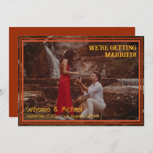 レトロ70のGroovy写真 セーブザデート (正面/裏面)