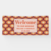 レトロ70のGroovy 70年代オレンジ結婚ズ 横断幕 (横)