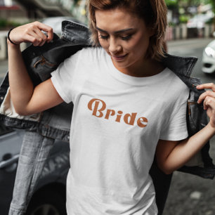 レトロ70をテーマにしたテラコッタブライドTシャツ Tシャツ