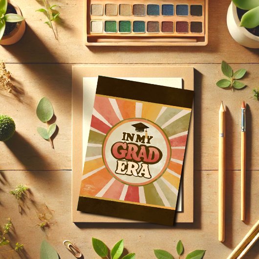 レトロ70スタイリッシュsおもしろいイン私の卒業時代引用文 カード