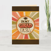 レトロ70スタイリッシュsおもしろいイン私の卒業時代引用文 カード (正面)