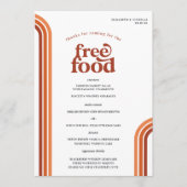 レトロ70ストライプ年代 |のメ結婚ニュー メニュー (正面)