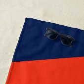 レトロ70ストライプsパーソナライズされた名 ビーチタオル (インサイチュ)