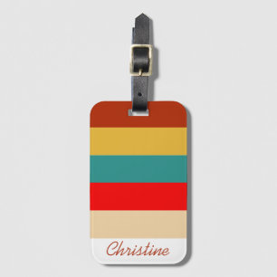 レトロ70ストライプs数々の – 色 ラゲッジタグ