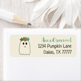 レトロ70ズハロウィングルービー差出人住所 ラベル