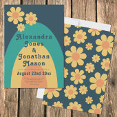 レトロ70モダンs結婚の 招待状