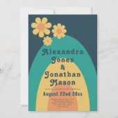 レトロ70モダンs結婚の 招待状 (正面)