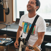 レトロ70年代のギターと音楽のバイブグラフィック Tシャツ