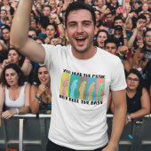 レトロ70年代のギターと音楽のバイブグラフィック Tシャツ