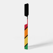 レトロ70年代の写真コラージュインスパイア8ストライプ枚 iPhoneケース (右側面)