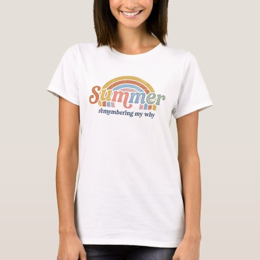 レトロ70年代の夏の夕焼け 私の原点 Tシャツ (正面)
