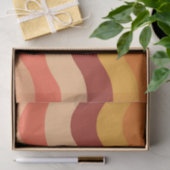 レトロ70年代の溝状抽象芸術波オレンジと黄色 薄葉紙 (ギフト)