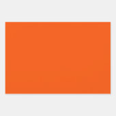 レトロ70年代の花オレンジと茶色の花の模様 ラッピングペーパーシート (正面3)