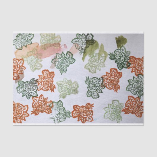 レトロ70年代の花 薄葉紙 (正面)