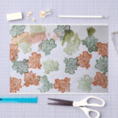 レトロ70年代の花 薄葉紙 (クラフト)
