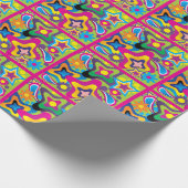 レトロ70年代の鮮やかな色 ラッピングペーパー (角)