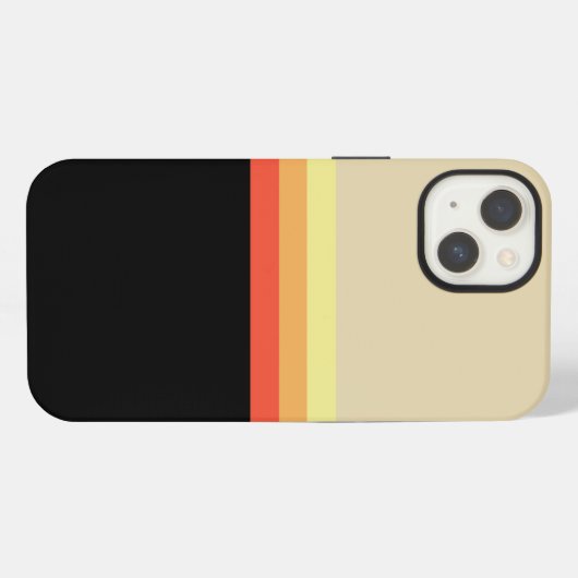 レトロ70年代カラーパレット iPhoneケース (裏面横)
