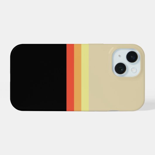 レトロ70年代カラーパレット iPhone 15ケース (裏面横)