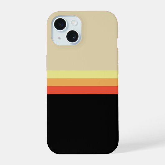 レトロ70年代カラーパレット iPhone 15ケース (裏面)
