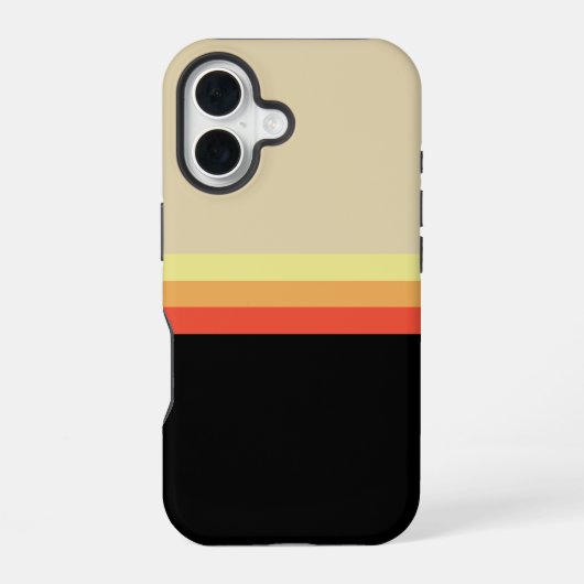 レトロ70年代カラーパレット iPhone 16ケース (裏面)